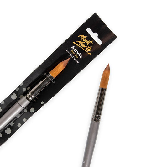 24 ნომერი სინთეთიკური ფუნჯი (პროფესიონალური) MM Artist Brush Taklon Round 24