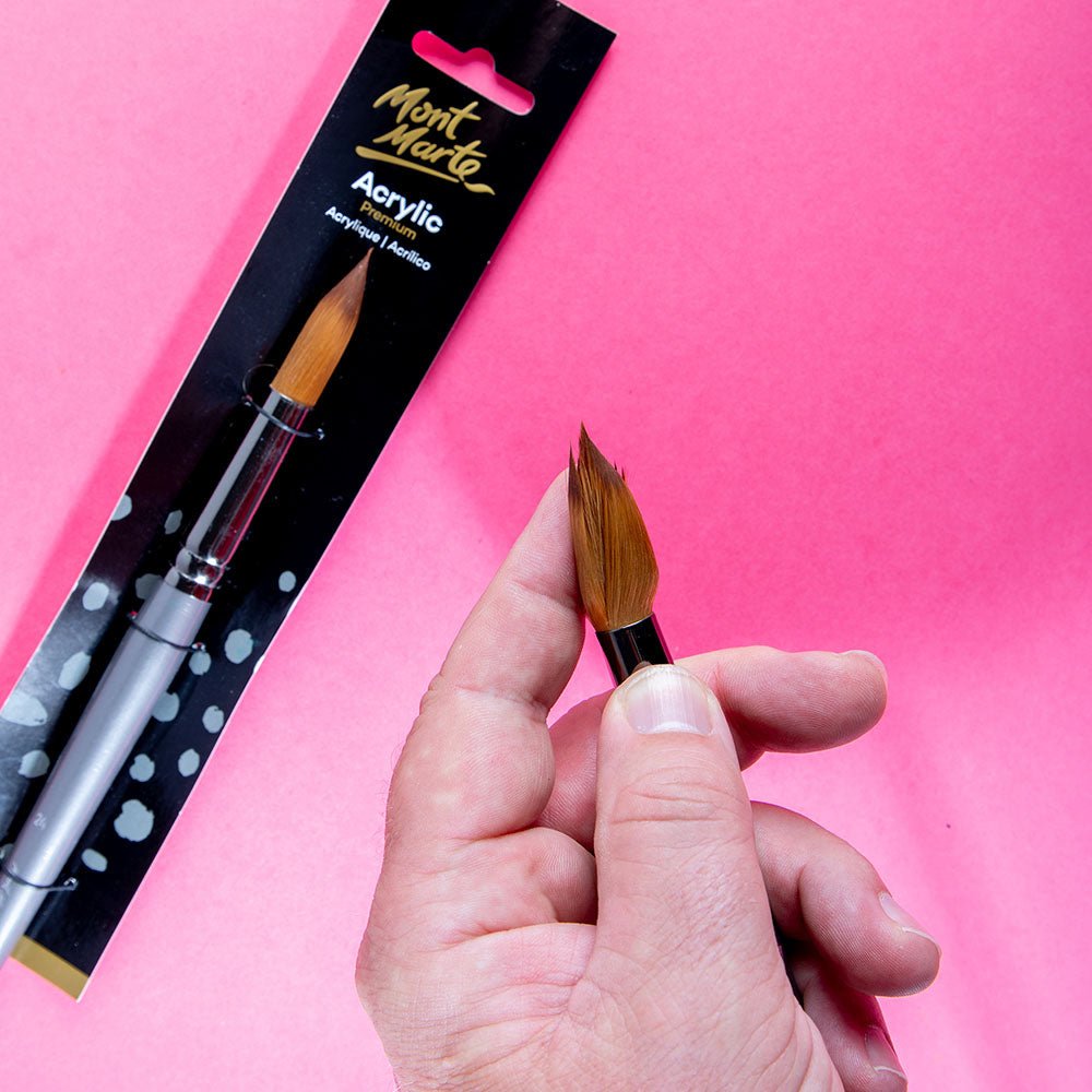 24 ნომერი სინთეთიკური ფუნჯი (პროფესიონალური) MM Artist Brush Taklon Round 24