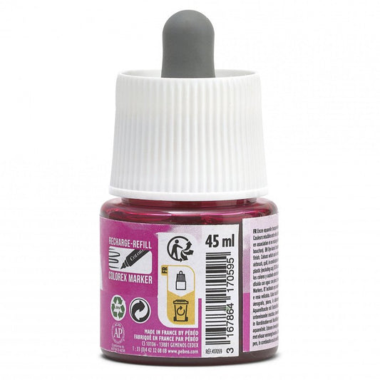 COLOREX 45ML FLUORESCEN PINK - აკვარელის საღებავი(მელანი)