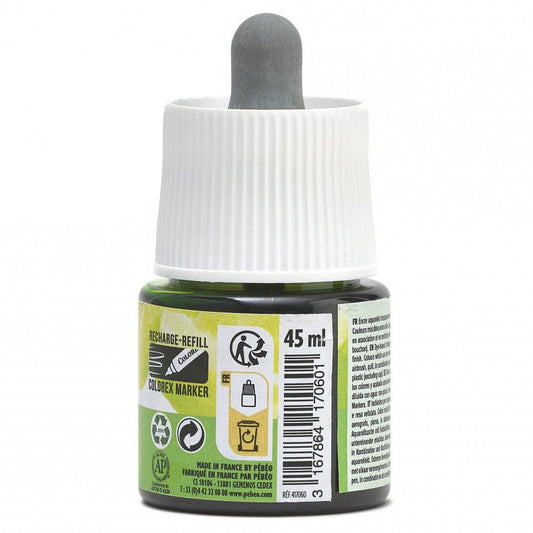 COLOREX 45ML FLUORESCE GREEN - აკვარელის საღებავი(მელანი)