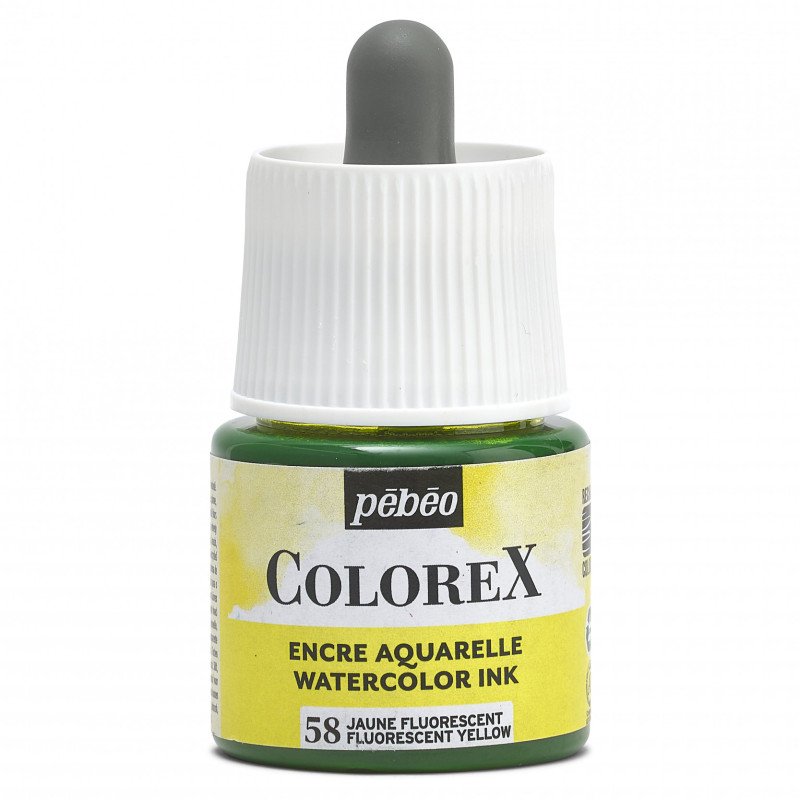 COLOREX 45ML FLUORESC YELLOW - აკვარელის საღებავი(მელანი)
