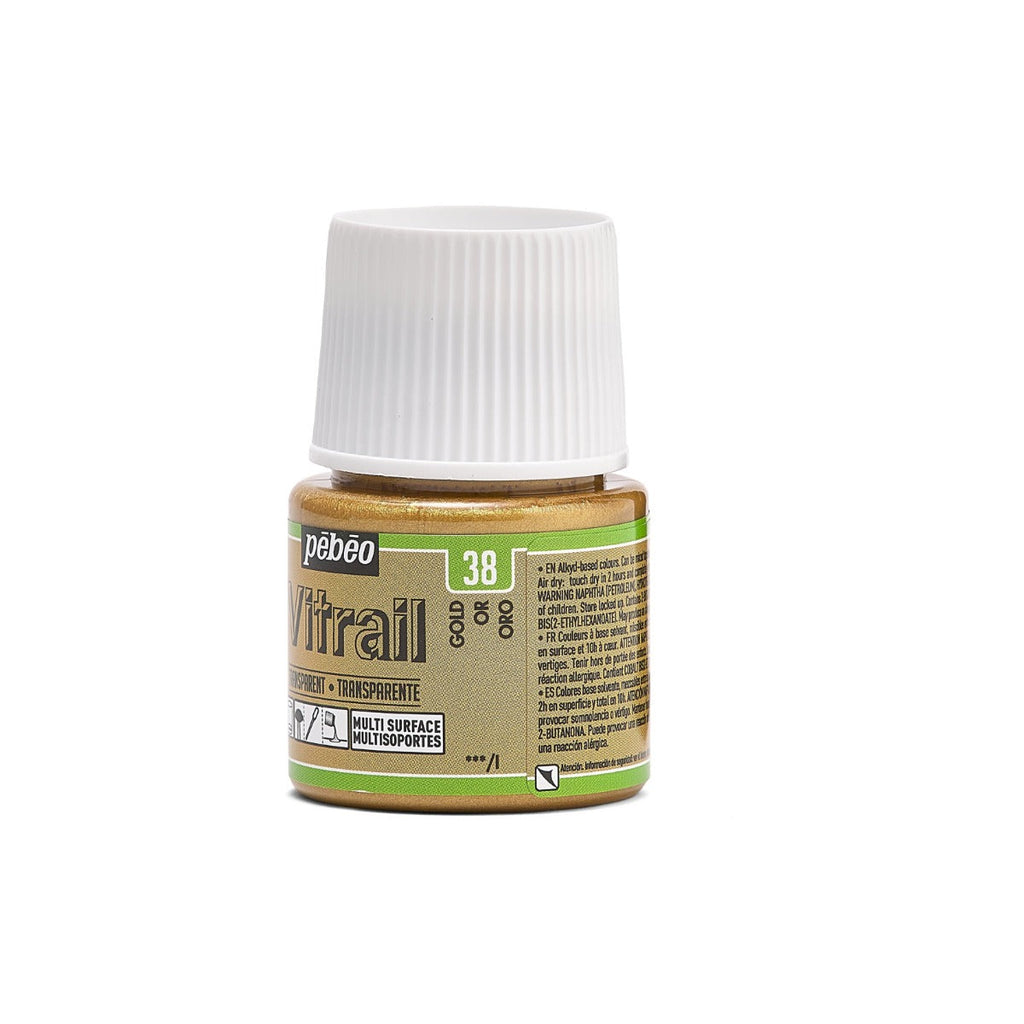 ვიტრაჟის საღებავი 45მლ - Pebeo Gold Vitrail (გამჭვირვალე მინის საღებავი)