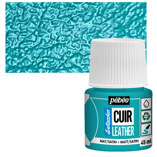 ტყავის საღებავი SETACO LEATHER 45ML TURQU BLUE