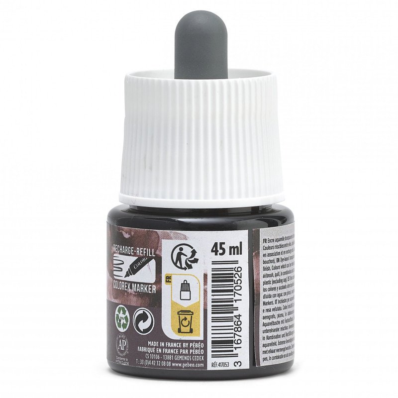 COLOREX 45ML TRICHROMA BLACK - აკვარელის საღებავი(მელანი)