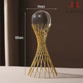 მეტალის სკულპტურა - Table Gold metal Accessories with crystal ball