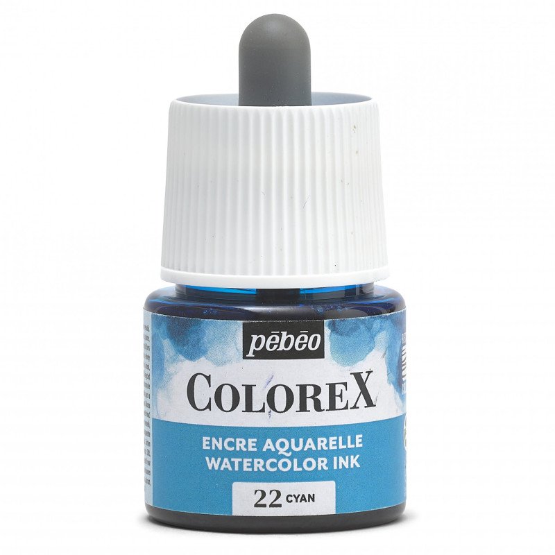 COLOREX 45ML CYAN - აკვარელის საღებავი(მელანი)