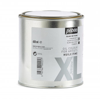 ზეთის საღებავი 650მლ (ტიტანის თეთრი) XL FINE OIL 650 ML TITANIUM WHITE