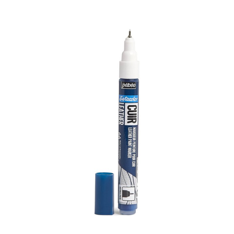 Маркер для окраски кожи SETA LEATHER MARK ULTRAMA BLUE
