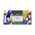 აკრილის საღებავების ნაკრები 10×20 მლ + ფუნჯი STUDIO ACRYLICS SET 10 ASSORTED 20 ML TUBES WITH BRUSH