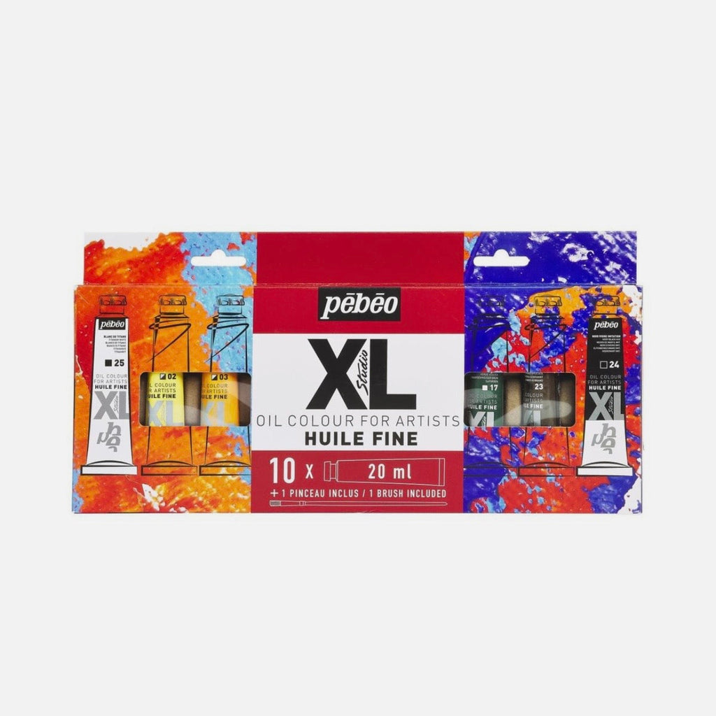 ზეთის საღებავი 10 ფერი XL F. OIL  PACK 10T20ML+BRUSH