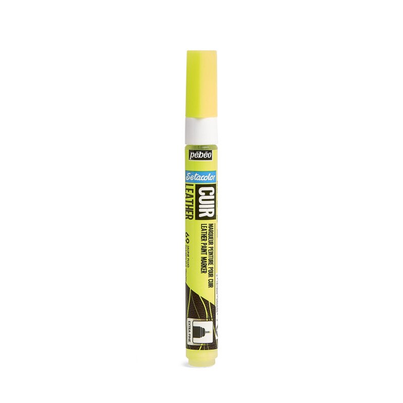 Leather painting marker SETA LEATHER MARK FLUO YELLOW