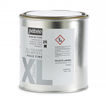 ზეთის საღებავი 650მლ (ტიტანის თეთრი) XL FINE OIL 650 ML TITANIUM WHITE