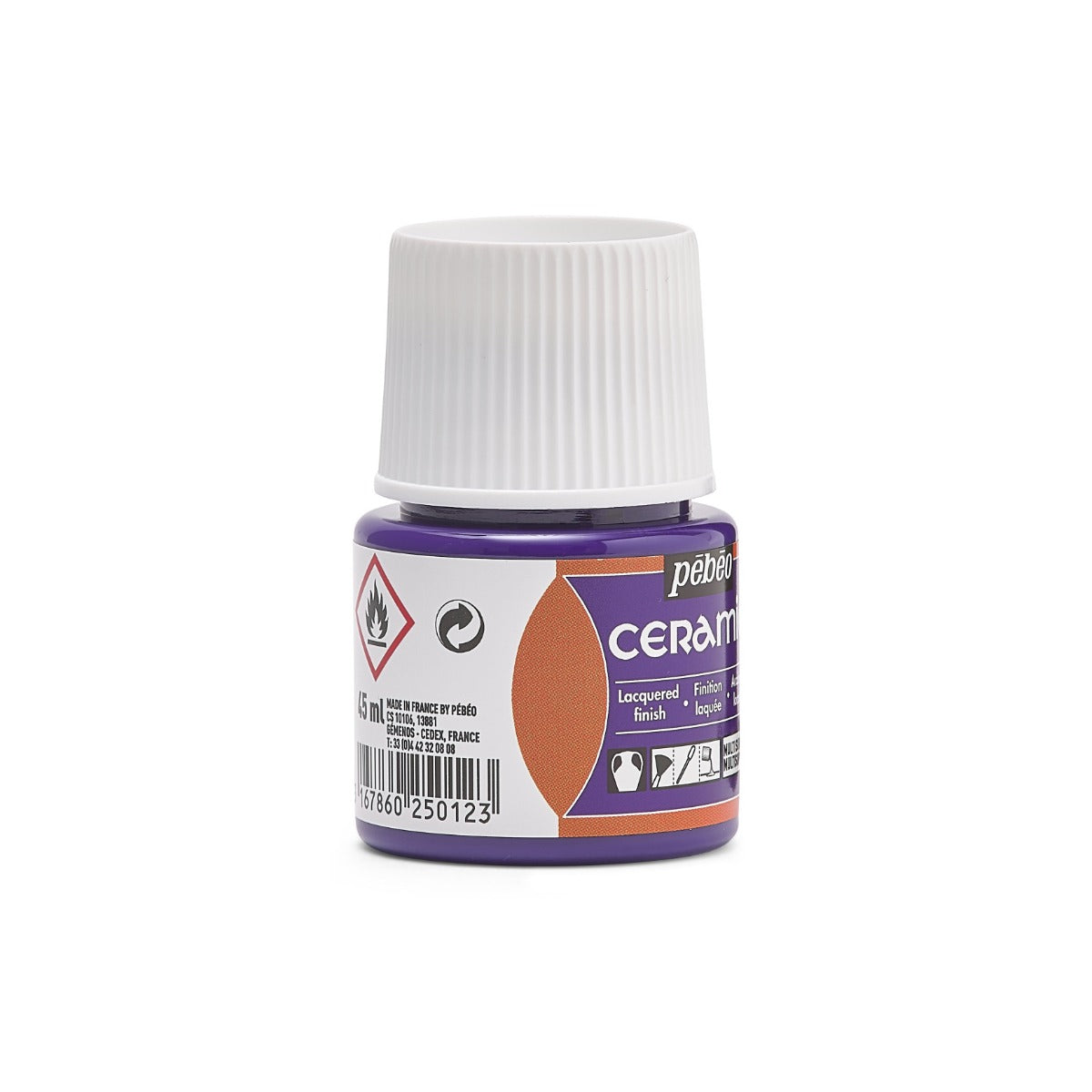 კერამიკის საღებავი იისფერი 45 მლ - CERAMIC 45 ML PURPLE