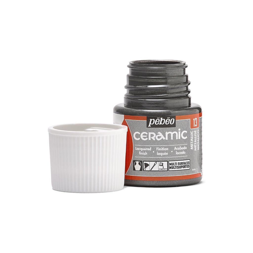 კერამიკის საღებავი მეტალის ეფექტით 45 მლ -  CERAMIC 45 ML METALLIC