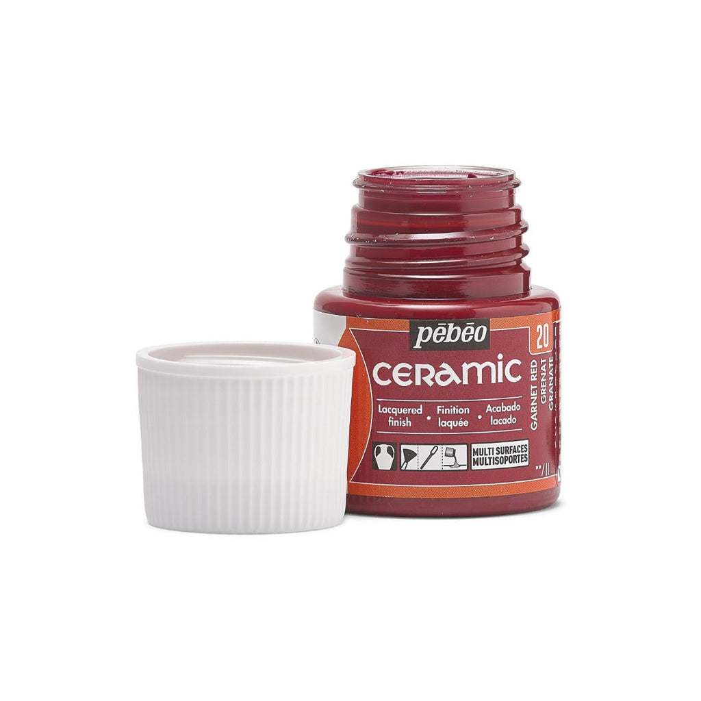 კერამიკის საღებავი მუქი წითელი 45 მლ - CERAMIC 45 ML GARNET RED