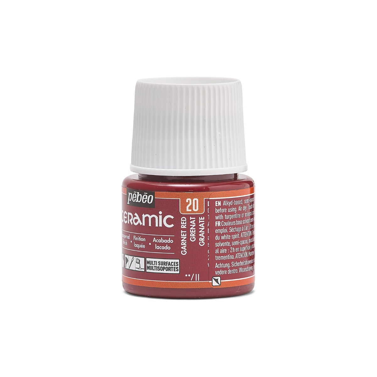 კერამიკის საღებავი მუქი წითელი 45 მლ - CERAMIC 45 ML GARNET RED