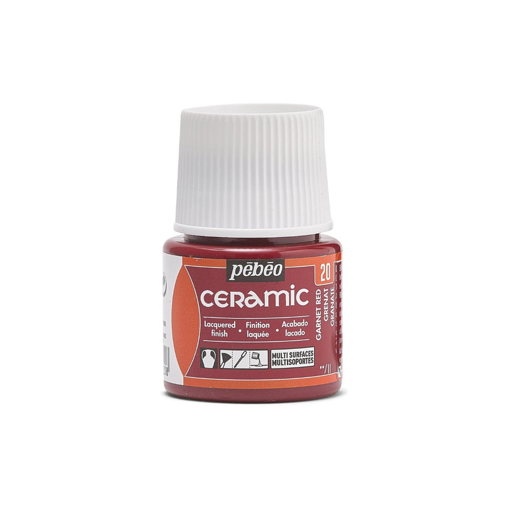 კერამიკის საღებავი მუქი წითელი 45 მლ - CERAMIC 45 ML GARNET RED
