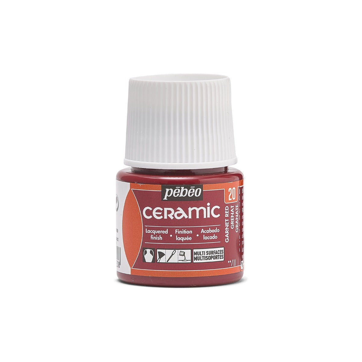 კერამიკის საღებავი მუქი წითელი 45 მლ - CERAMIC 45 ML GARNET RED