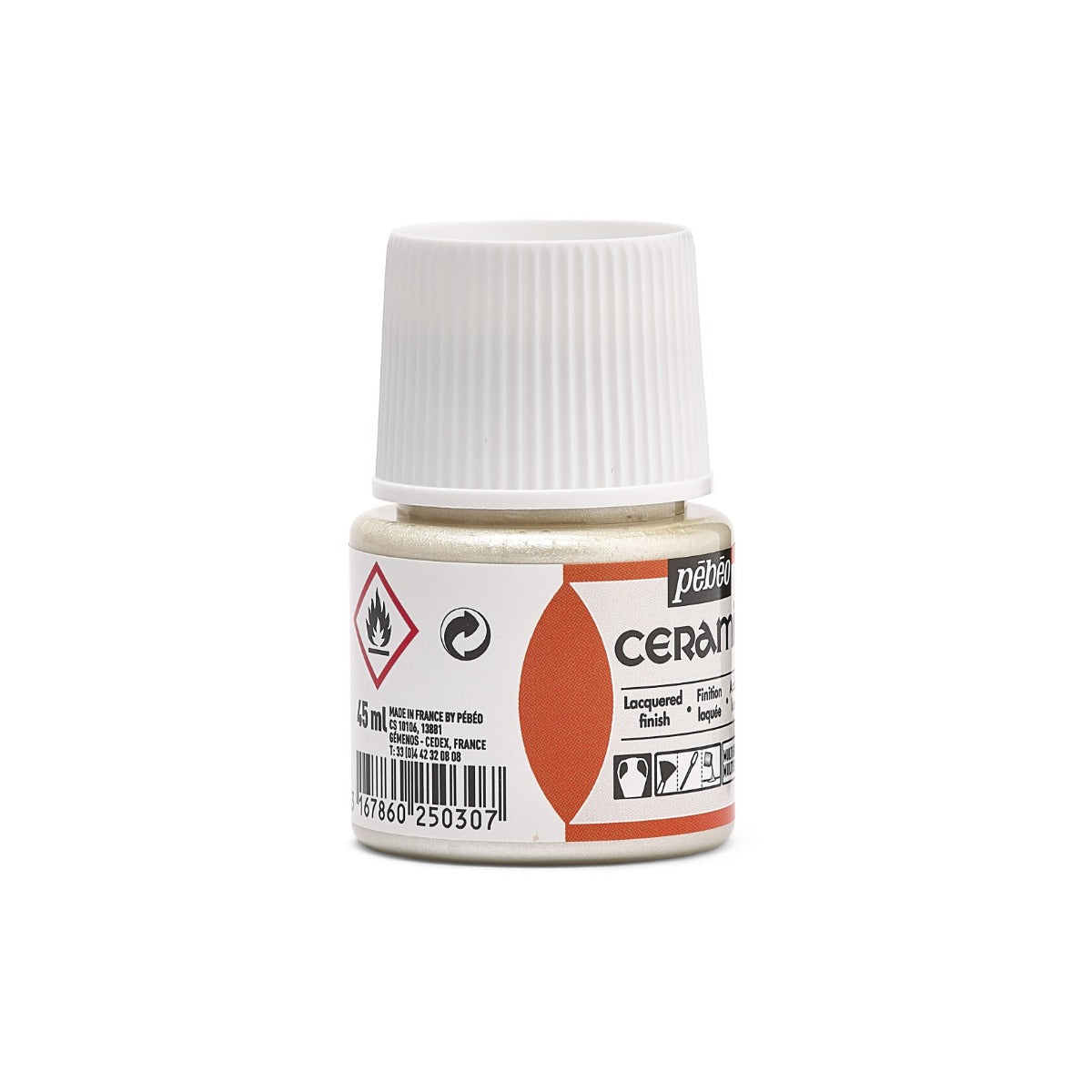 კერამიკის საღებავი მარგალიტისფერი 45 მლ - CERAMIC 45 ML PEARL