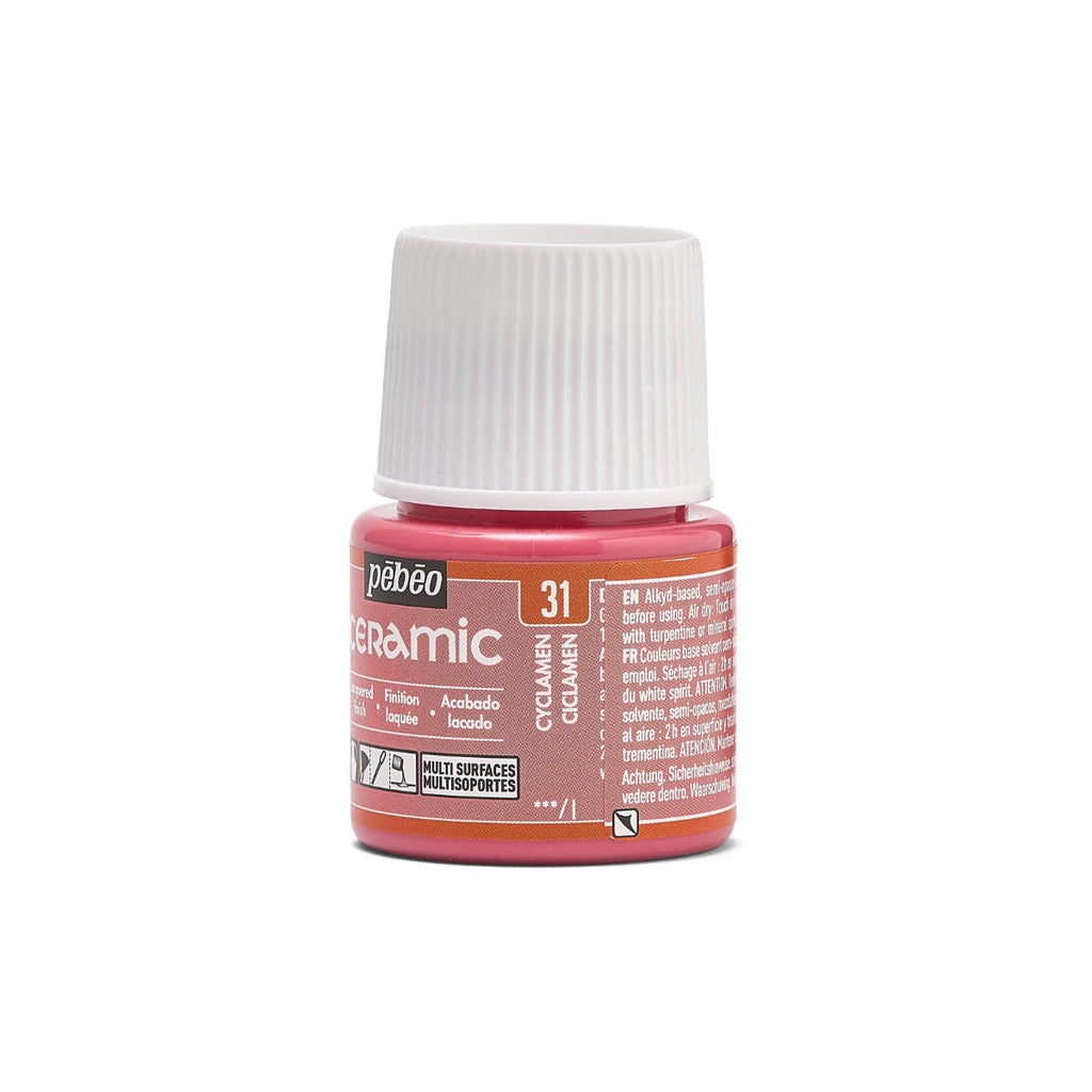 კერამიკის საღებავი ციკლამენისფერი 45 მლ - CERAMIC 45 ML CYCLAMEN