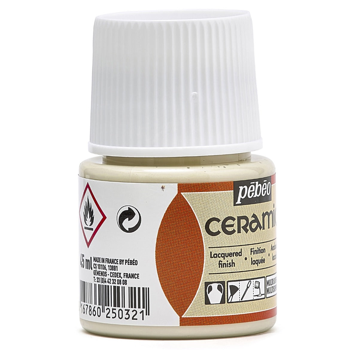კერამიკის საღებავი ანტიკური თეთრი 45 მლ - CERAMIC 45 ML ANTIQUE WHITE