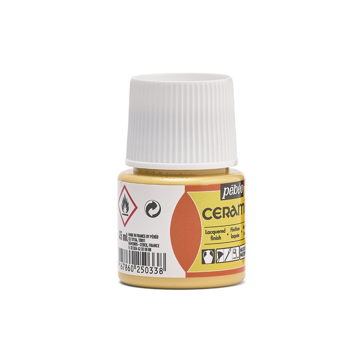 კერამიკის საღებავი ღია ყვითელი 45 მლ - CERAMIC 45 ML LIGHT YELLOW