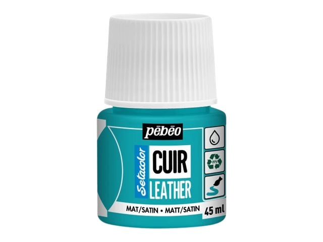 ტყავის საღებავი SETACO LEATHER 45ML TURQU BLUE