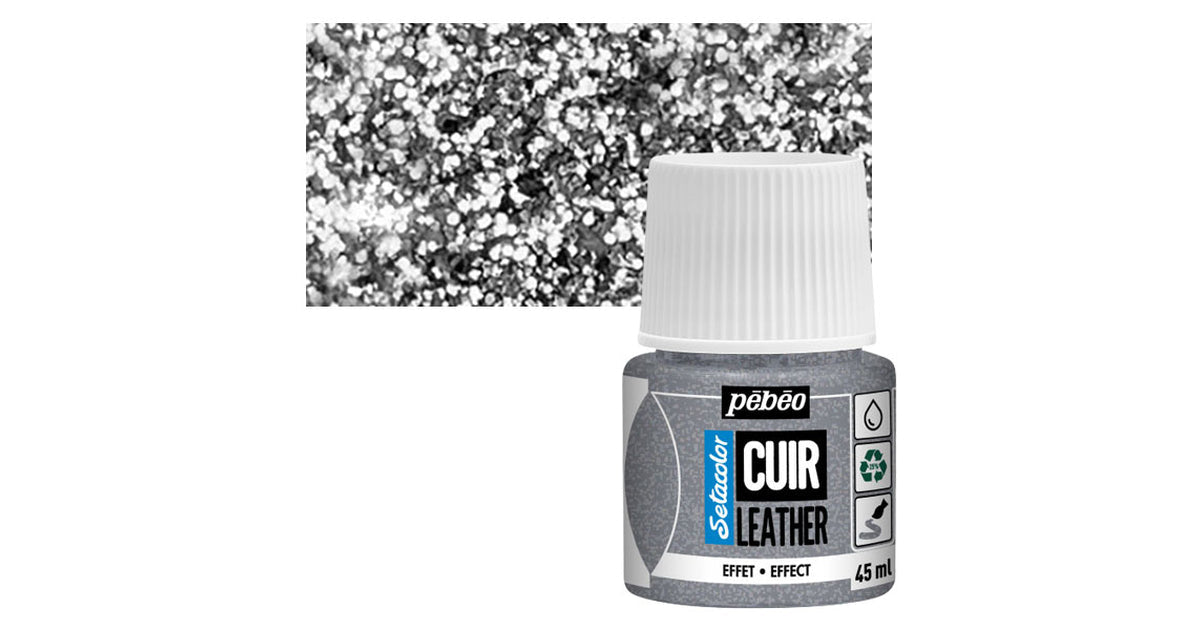 ტყავის საღებავი SETACO LEATH 45ML GLITT SILVER