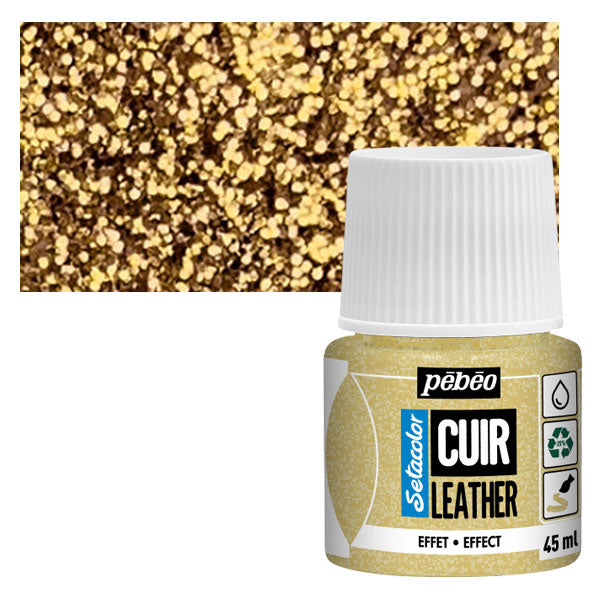 ტყავის საღებავი SETACO LEATH 45ML GLITTE GOLD
