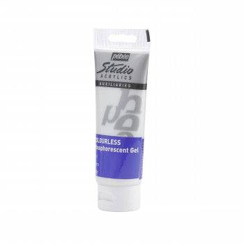 ფოსფორის საღებავი უფერული (აკრილი) STUDIO ACRYLICS 100 ML PHOSPHORESCENT GEL COLOURLESS GREEN - Pebeo