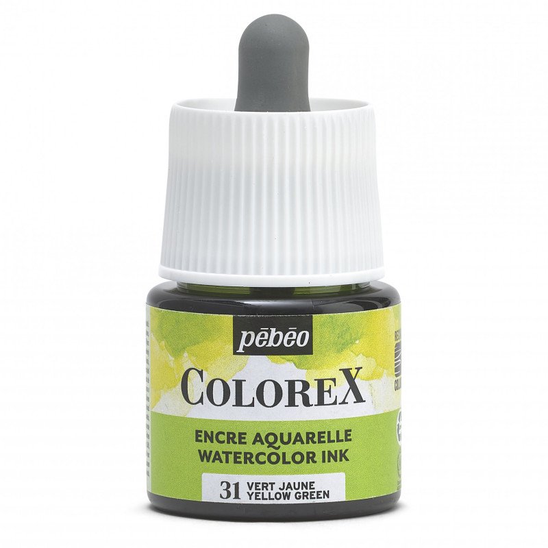 COLOREX 45ML YELLOW GREEN - აკვარელის საღებავი(მელანი)