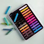 მშრალი პასტელები მეტალის ყუთში 24 ფერი - Soft Pastels in Tin Box Signature 24pc