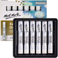 MM ზეთის თეთრი ფერის პასტელები 6 ცალი-MM Extra Soft Oil Pastels White 6pc