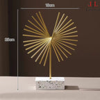 მეტალის სკულპტურა - Table Gold metal Accessories with crystal ball