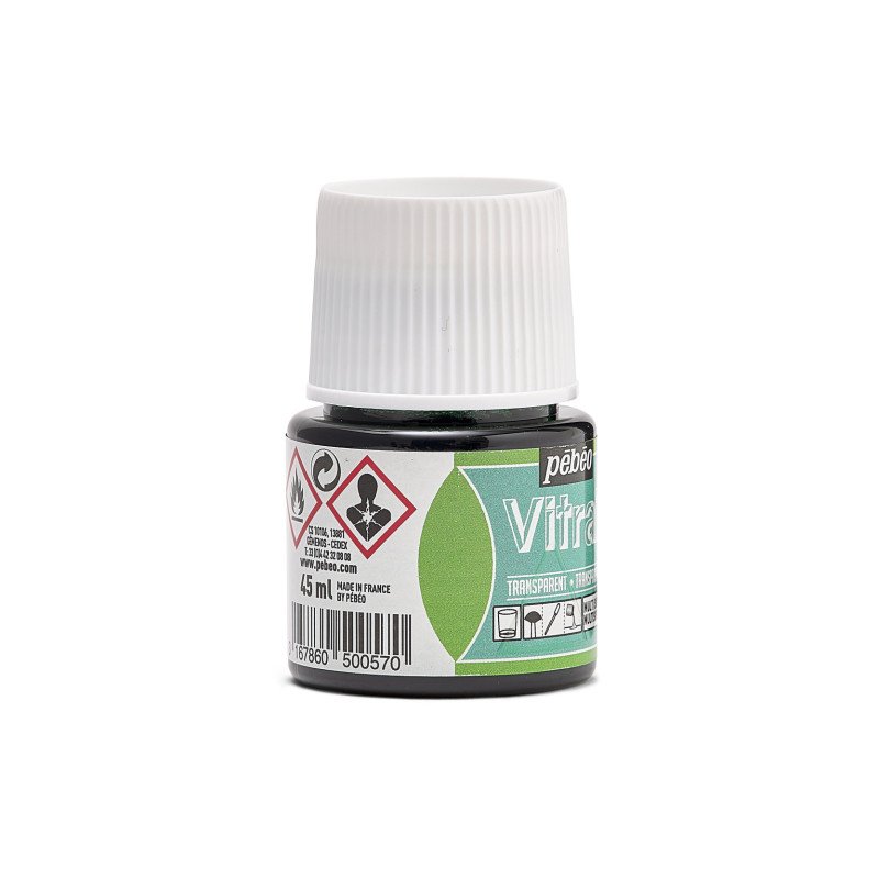 ვიტრაჟის საღებავი 45მლ - Pebeo  Vitrail 45ml Aqua Green (გამჭვირვალე მინის საღებავი)