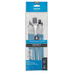აკვარელის ფუნჯების ნაკრები 8 ცალი - SET OF 8 WATERCOLOR BRUSHES – ROUND AND FLAT – SYNTHETIC SQUIRREL