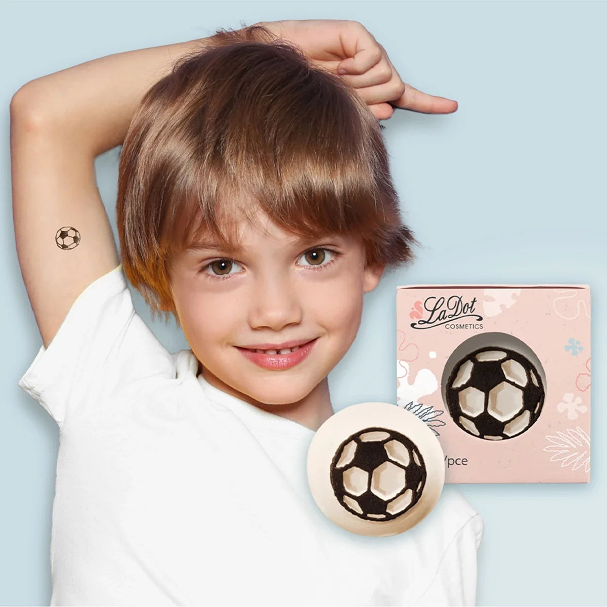 დროებითი ტატუს შტამპი ბურთი Small Seed Creative tattoo stone - Football - LaDot