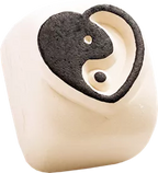 Small creative seed tattoo stone - Yin and Yang heart - LaDot