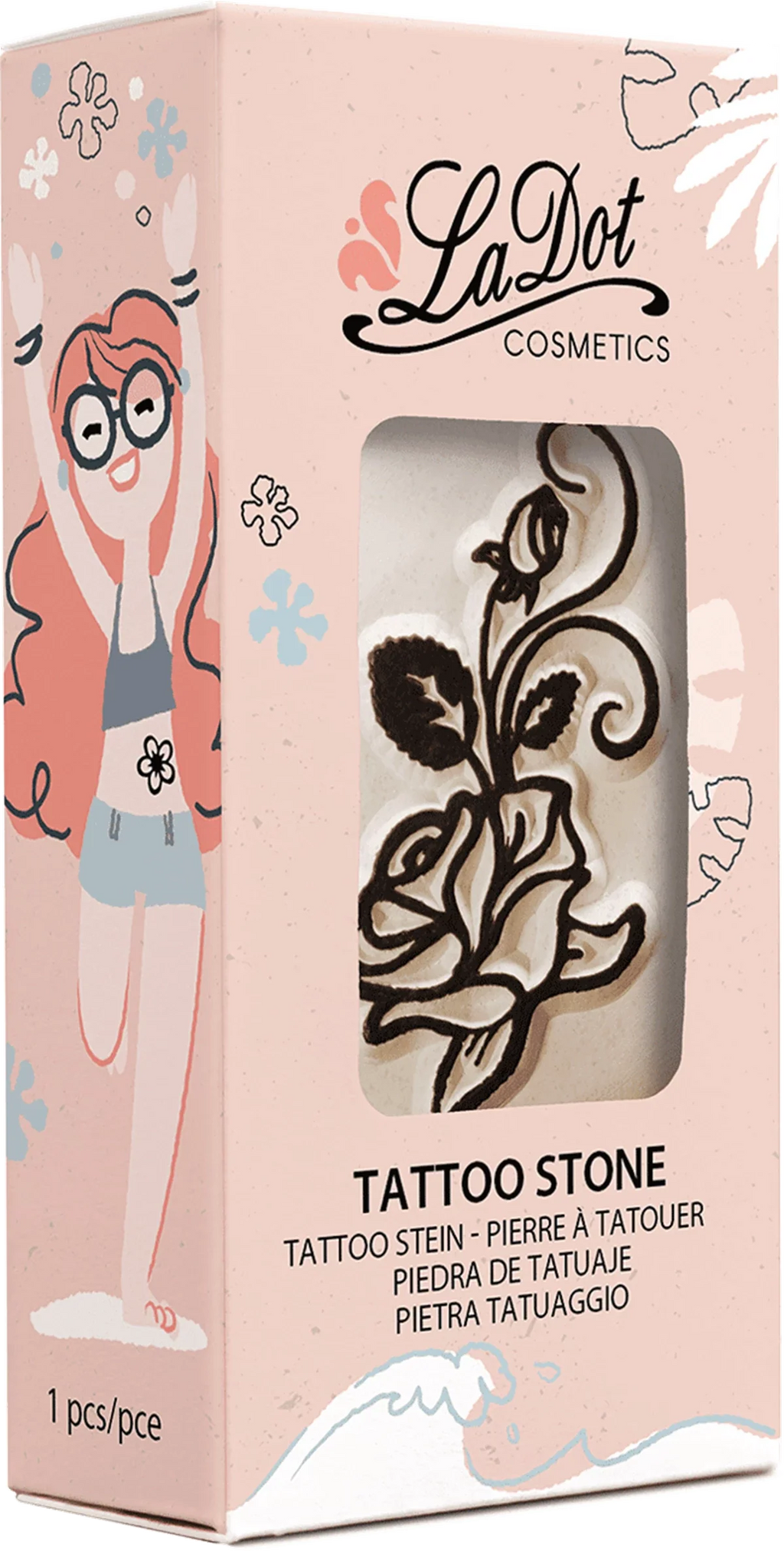 Medium Seed Creative tattoo stone - Giant rose - LaDot