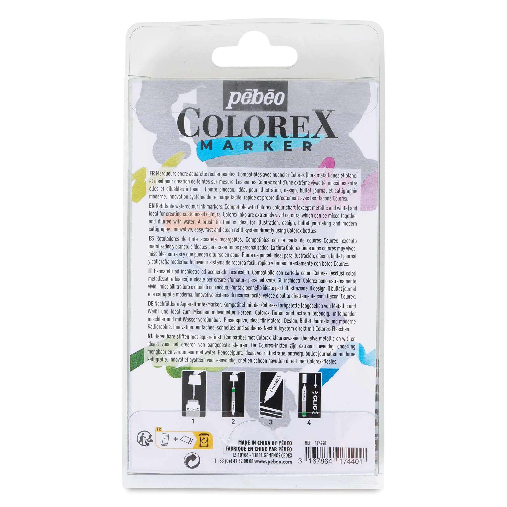 აკვარელის ცარიელი მარკერები COLOREX EMPTY MARKERS X6
