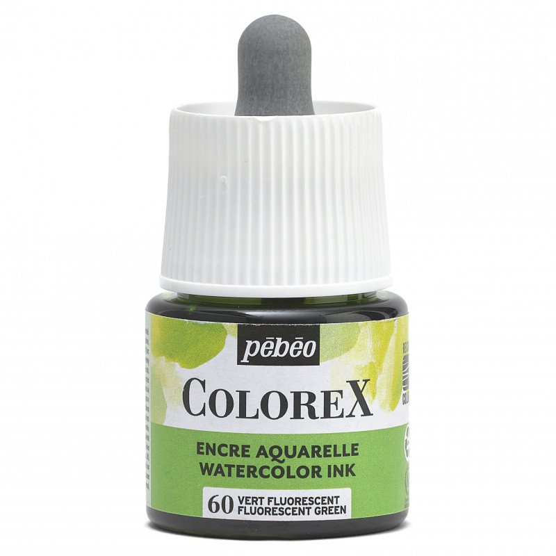 COLOREX 45ML FLUORESCE GREEN - აკვარელის საღებავი(მელანი)