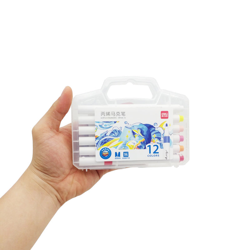 მარკერი Acrylic Marker HM108-12, DELI