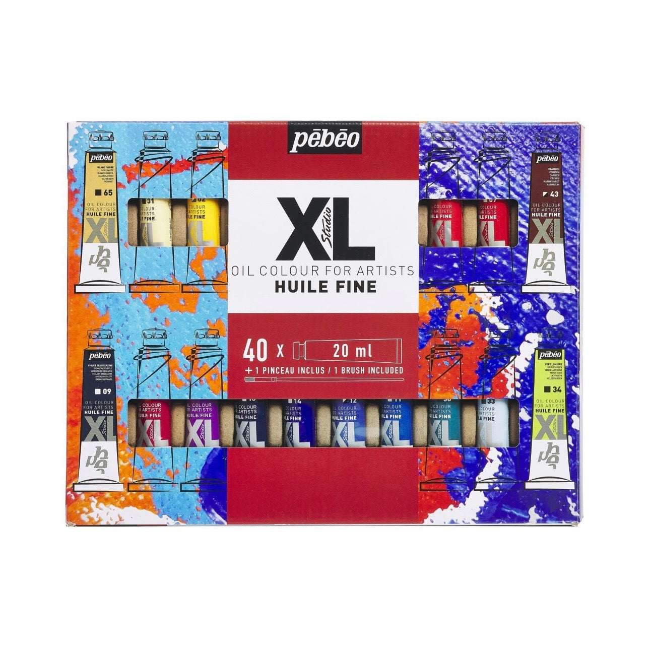 ზეთის საღებავის ნაკრები 40 ფერი Pebeo OIL  PACK 40T20ML "