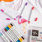 ტექსტილის / ქსოვილის მოსახატი მარკერები - MontMarte Fabric Markers 12pc