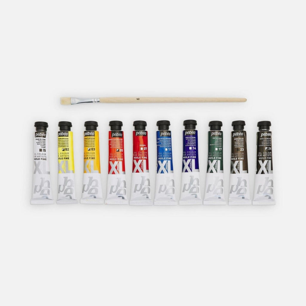 ზეთის საღებავი 10 ფერი XL F. OIL  PACK 10T20ML+BRUSH