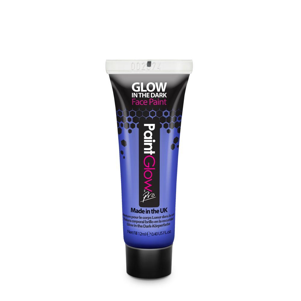 Glow In The Dark Face Paint (PRO), UV Blue, 12ml