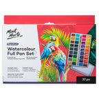 აკვარელის საღებავის ნაკრები 34 ფერი - MM Watercolour Full Pan Set 36pc in Tin