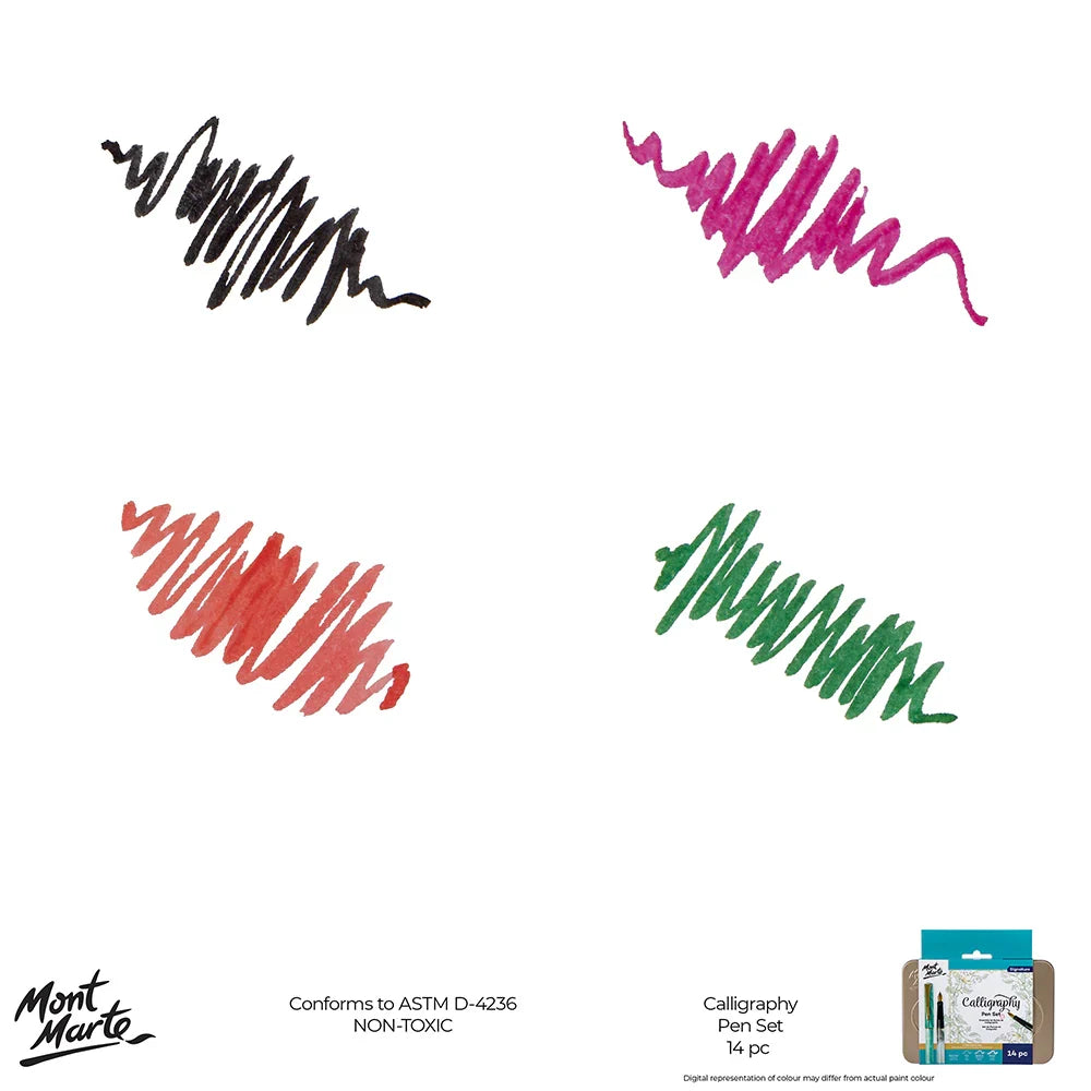 კალიგრაფიის კალმების ნაკრები MM Calligraphy Pen Set 14pc