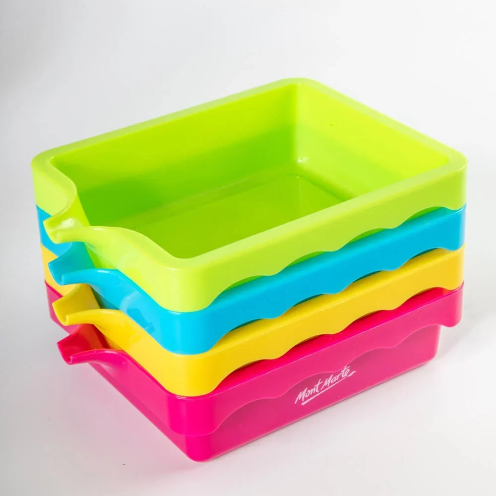 საღებავის ჩამოსასხმელი ტრეიები 4 ცალი MM Paint Pouring Trays 4pc