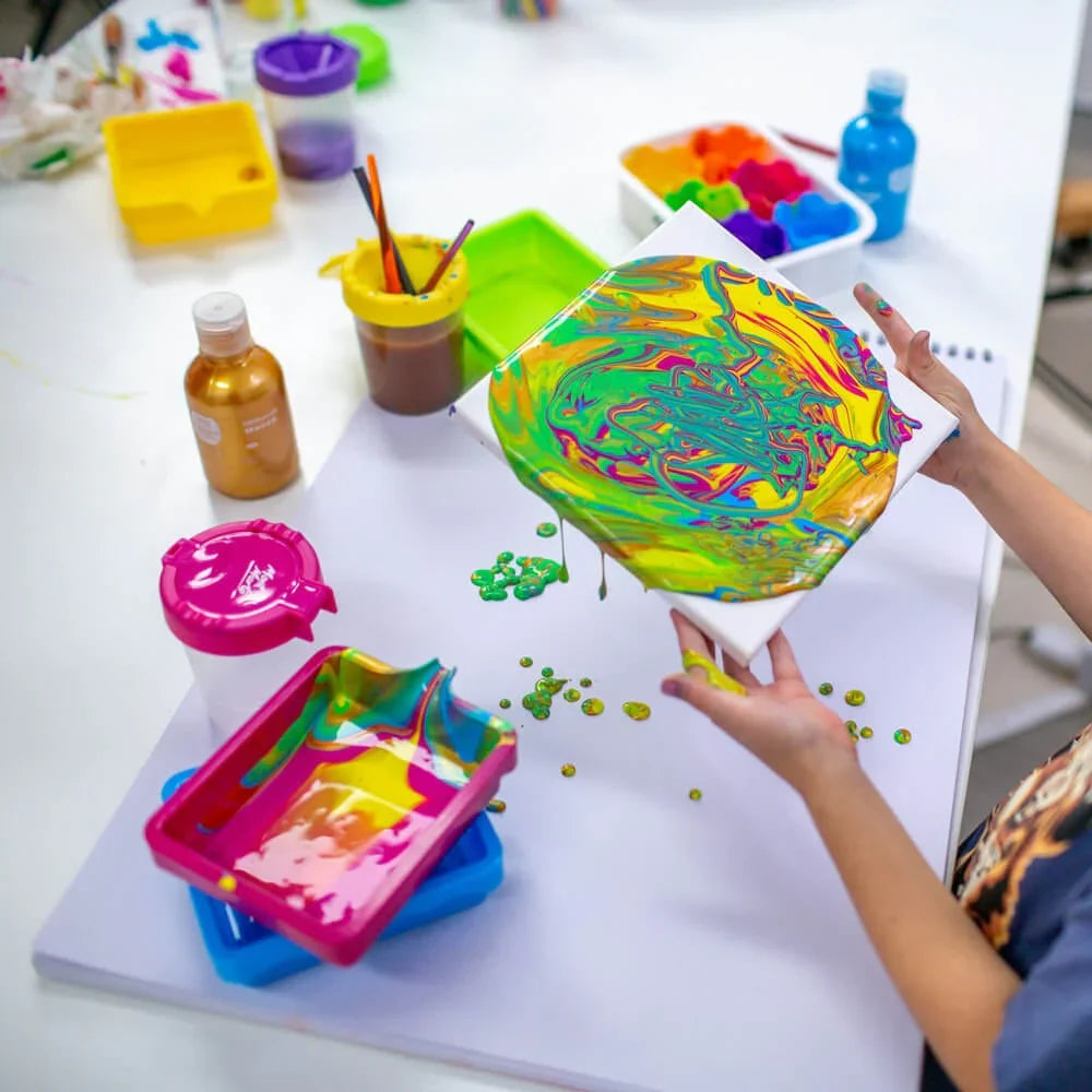 საღებავის ჩამოსასხმელი ტრეიები 4 ცალი MM Paint Pouring Trays 4pc